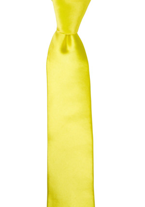 SATIN LEMON skinny tie