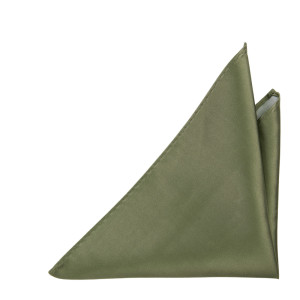 SATIN MOSS GREEN pocket square
