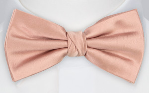 Satin PEARL PINK bow tie