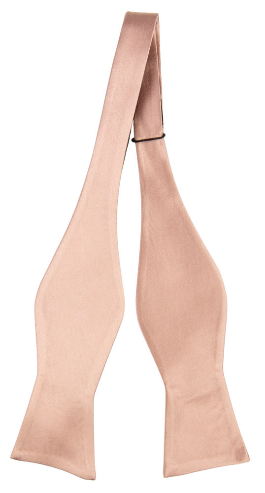 Satin PEARL PINK self-tie bow tie