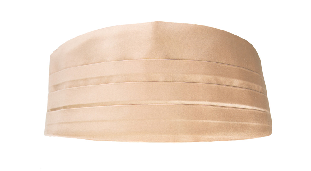 Satin POWDER PEACH cummerbund