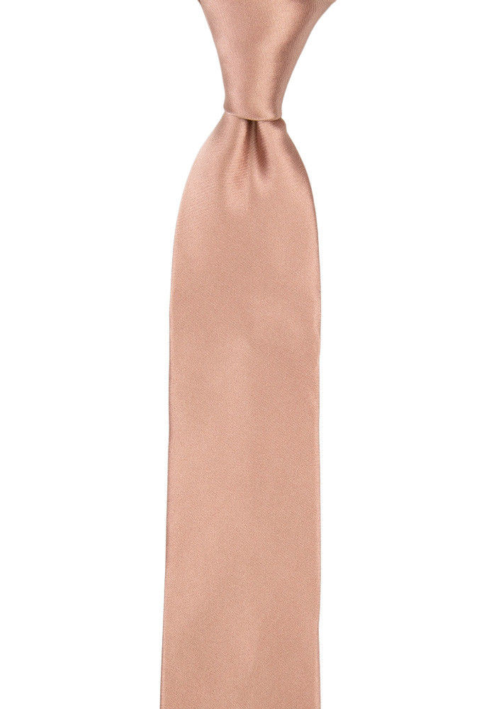 Satin ROSE GOLD skinny tie