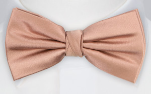 Satin ROSE GOLD bow tie