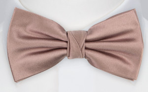 Satin ROSE TAUPE bow tie