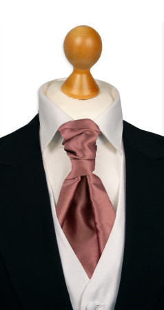 Satin ROSE WOOD pre-tied cravat
