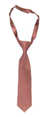 Satin Rose Wood boy's tie small pre-tied