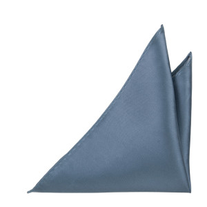 SATIN SLATE BLUE pocket square
