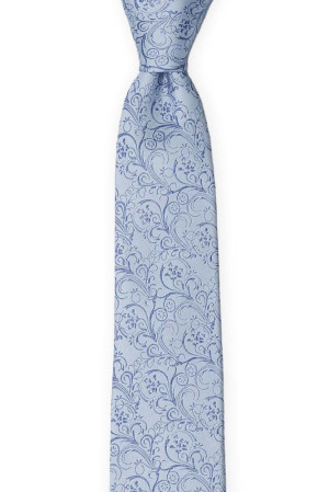SCROLLER LIGHT BLUE skinny tie