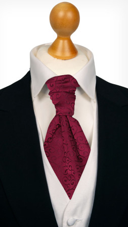 SNAZZY DARK RED pre-tied cravat