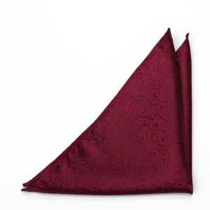 SNAZZY DARK RED pocket square