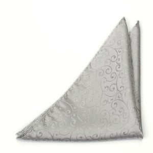 SNAZZY SILVER pocket square