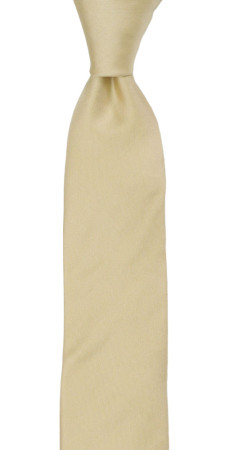 SOLID Champagne skinny tie