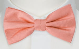 SOLID CORAL bow tie