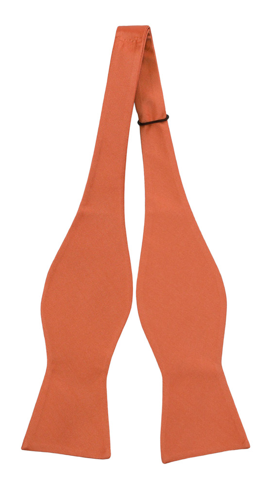 SOLID Dark peach self-tie bow tie
