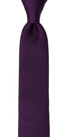 SOLID Dark purple skinny tie