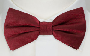 SOLID DARK RED bow tie