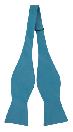 SOLID Dark turquoise self-tie bow tie