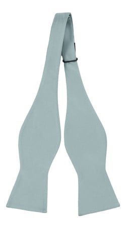 SOLID Greyed jade self-tie bow tie