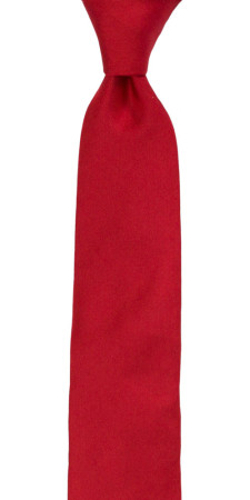 SOLID Light red skinny tie
