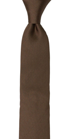 SOLID Light umber skinny tie