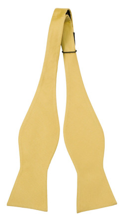 SOLID Light yellow self-tie bow tie