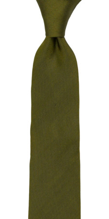 SOLID OLIVE skinny tie
