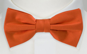 SOLID ORANGE bow tie