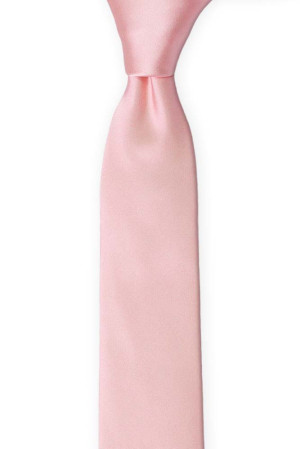 SOLID Pale pink boy's tie medium