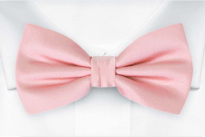 SOLID PALE PINK bow tie