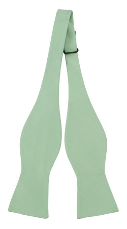 SOLID PASTEL GREEN self-tie bow tie
