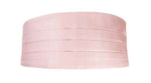 Solid POWDER PINK cummerbund