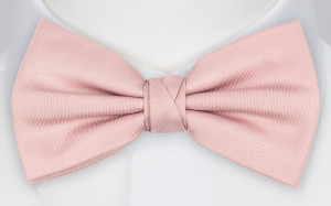 Solid POWDER PINK bow tie