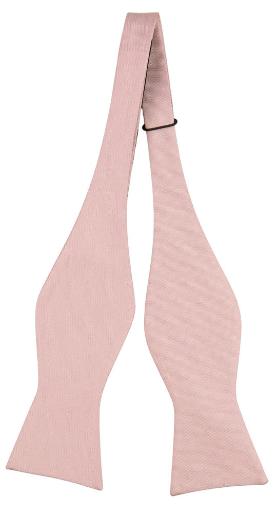 Solid POWDER PINK self-tie bow tie