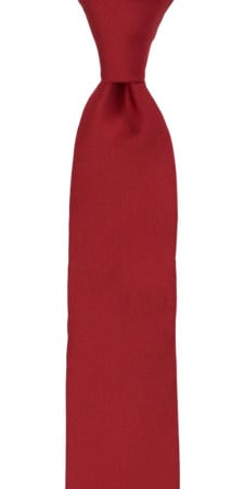 SOLID Red skinny tie