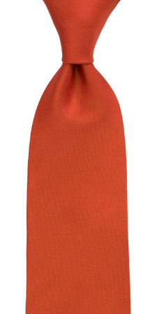 SOLID RUSTY ORANGE tie