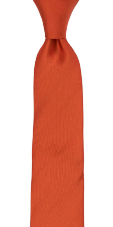 SOLID Rusty Orange skinny tie