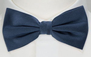 SOLID STEEL BLUE bow tie