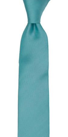 SOLID Turquoise skinny tie