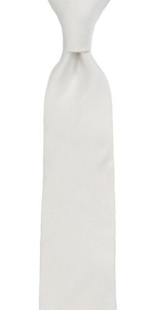 SOLID White skinny tie