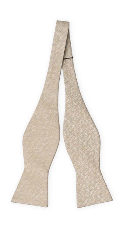 SPLICED WHEAT BEIGE self-tie bow tie
