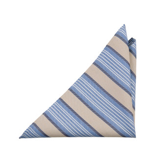 SPONTANEOUSSTRIPES FAWN BEIGE pocket square