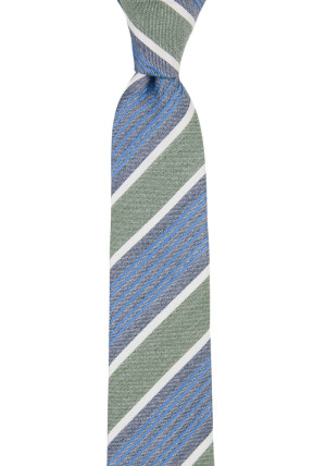 SPONTANEOUSSTRIPES FAWN GREEN skinny tie