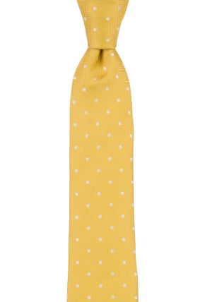 SPOTONDOT YELLOW skinny tie