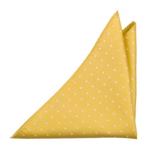 SPOTONDOT YELLOW pocket square