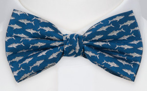 STAYSHARK BLUE bow tie