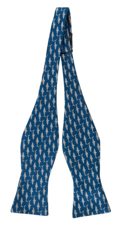 STAYSHARK BLUE self-tie bow tie