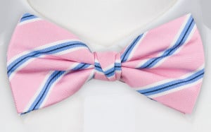 STRAIGHTONSTRIPE PINK bow tie