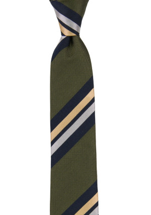 STRIPEDOUT OLIVE GREEN skinny tie