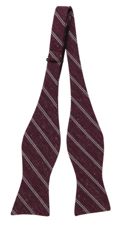 TAKENFORGRANTED WINE RED self-tie bow tie