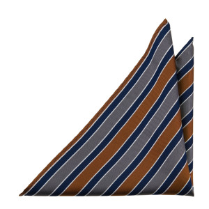 THELOOKER NAVY CINNAMON pocket square